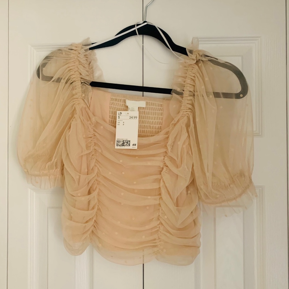 Nude shear shirt